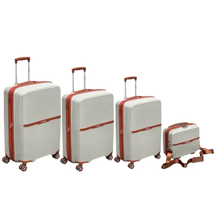 چمدان نشکن تراولگو مدل TRAVEL GO - TV7575 TRIP TIME SERIES سری 4 عددی ( به همراه چمدان آرایشی هدیه )