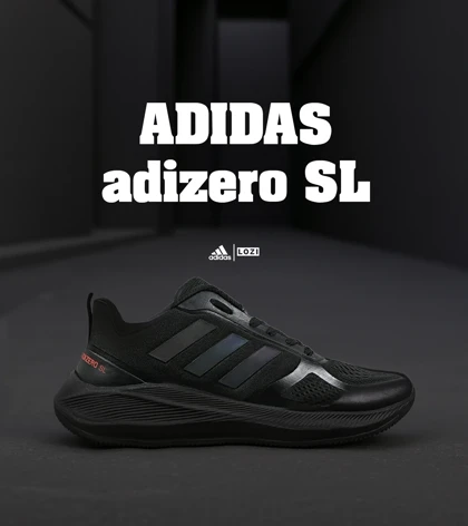 کفش کتانی مردانه و زنانه مشکی هولوگرامی ADIDAS adizero SL مدل 7636