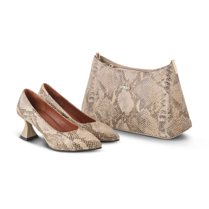 ست کیف و کفش زنانه چرم یلسان مدل آندیا کد 900-ROZHIN-RTL