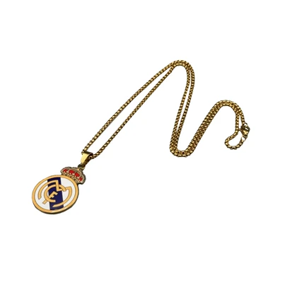 گردنبند استیل طرح تیم فوتبال رئال مادرید مدل 405A007