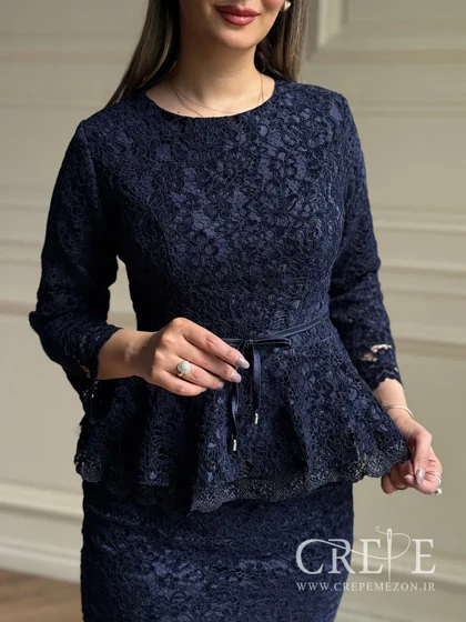 بلوز دامن مخمل گیپور