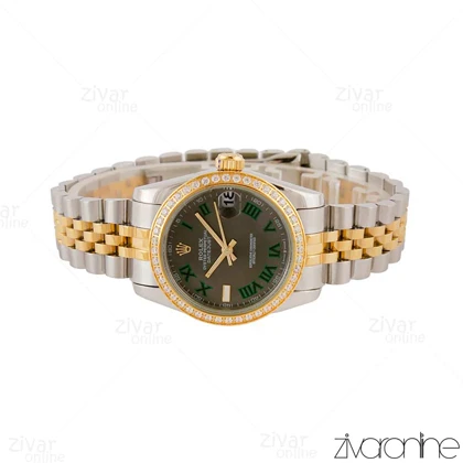 ساعت رولکس دیت جاست مدل ویمبلدون دورنگ 105406