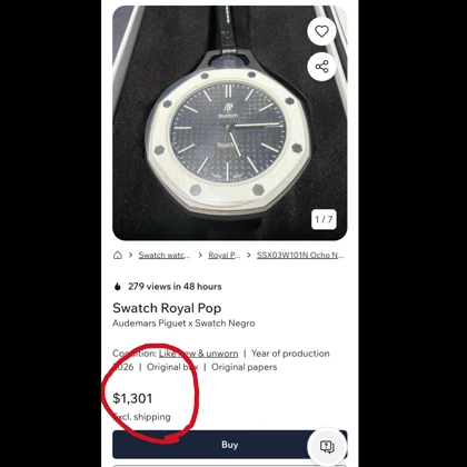 ساعت رویال پاپ مشکی Royal Pop , OMEGA X AP