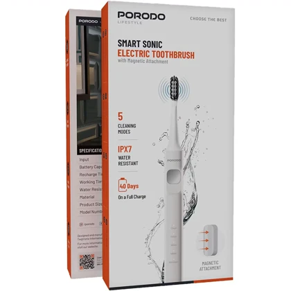 مسواک برقی پورودو Porodo مدل PDLFSTETBWH با 5 حالت شستشو