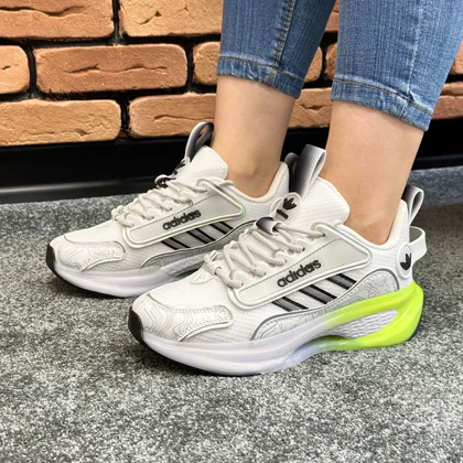 کتانی اسپرت زنانه مدل آدیداس هرموسو ADIDAS HAEMOSO رنگ سفید فسفری