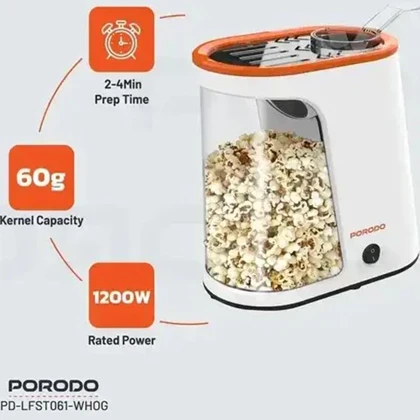 پاپ کورن ساز پرودو مدل PORODO AIR-POPPED PDLFST061WH