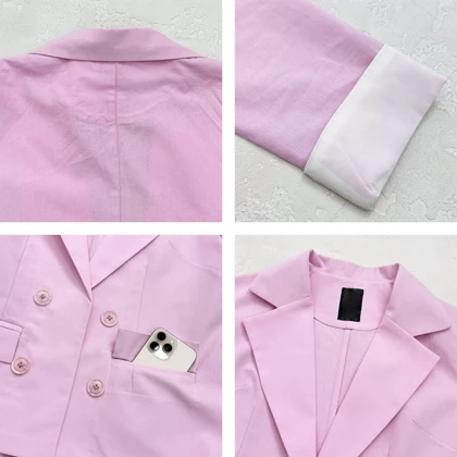 کت زنانه لینن یقه انگلیسی