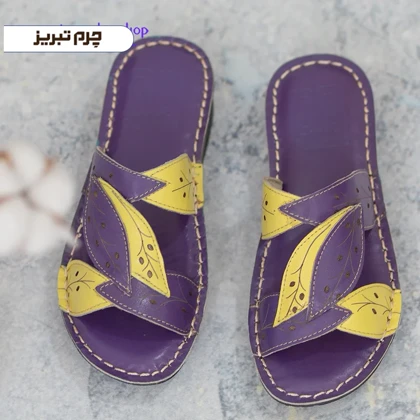 دمپایی طبی زنانه یاپراق رنگ بنفش