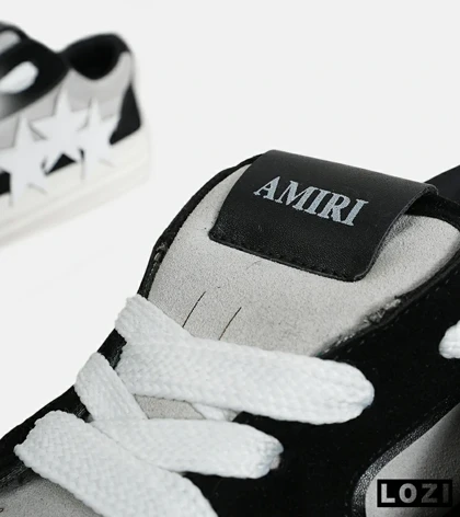 کفش اسنیکرزمشکی طوسی سفید Amiri Stars v2 مدل 7074