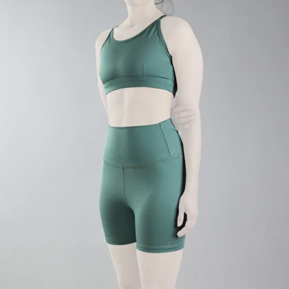 ست نیم‌تنه و کشاله بند ورزشی زنانه الو مدل 4B0153 سبز آدامسی تیره