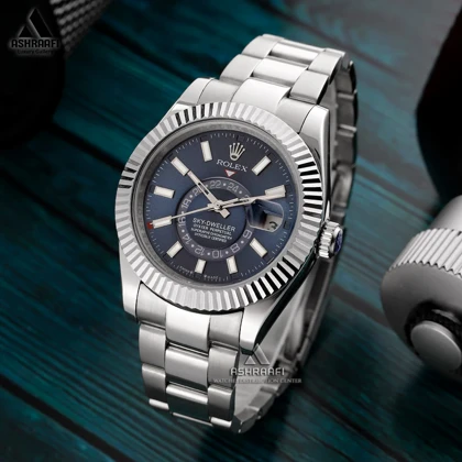 ساعت روکلس اسکای دولر صفحه آبی Rolex Sky Dweller SB1