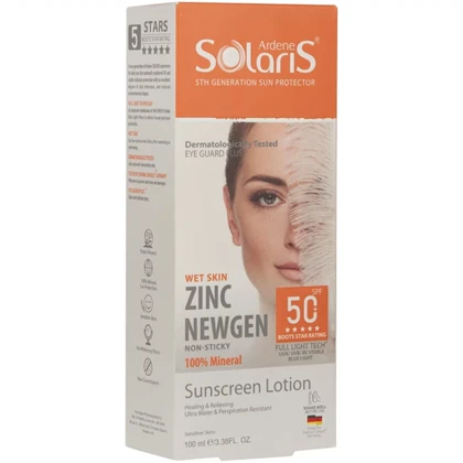 لوسیون ضد آفتاب فیزیکال آردن سولاریس مدل Zinc NEWGEN +SPF50 بی رنگ
