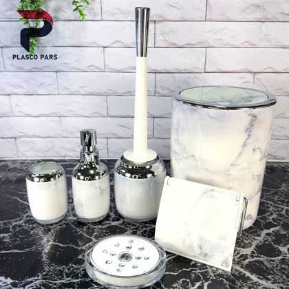 ست سرویس بهداشتی 2جداره ماربل رمانتیک لیمون