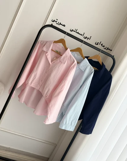 شومیز لینن جلو کراپ کمند کد SH-3085