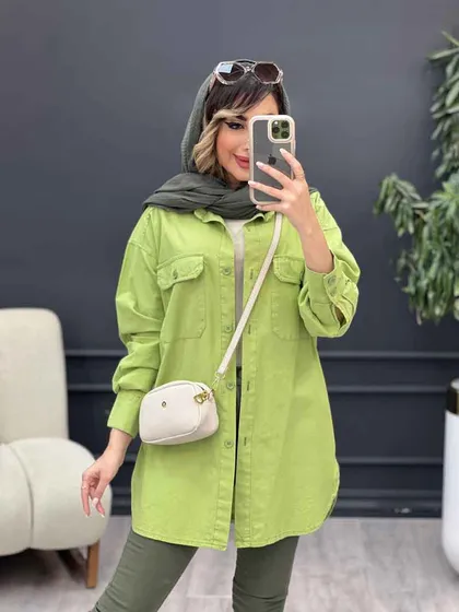 مانتو دو جیب پاکتی محنا