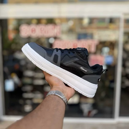 کتانی فشن مشکی طوسی کد 6148