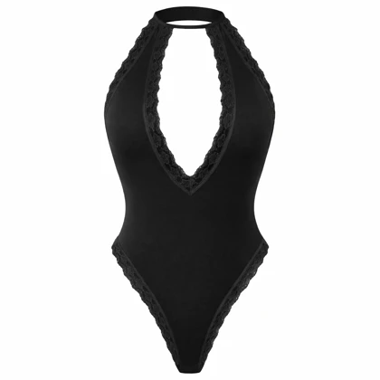 بادی فاق باز تور پشت مرواریدی مشکی برند سیدل کد 4602