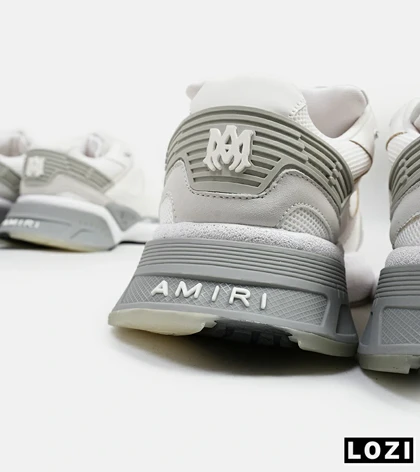 کفش کتانی سفید طوسی AMIRI Bone Runner