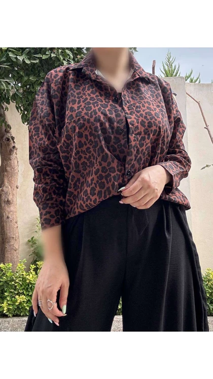 شومیز پلنگی ابرنگی 32850