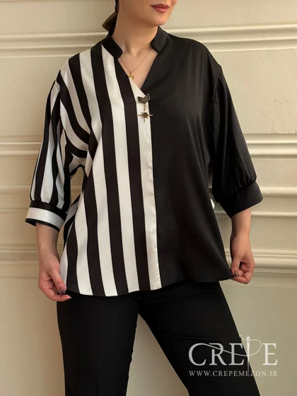 شومیز یکطرف راه راه لنتینی