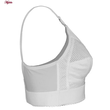 سوتین زنانه لین مدل سه تکه زنبوری کش پهن سفید کد 4680-412