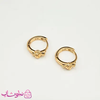 گوشواره حلقه‌ای کوچک ژوپینگ طرح گره
