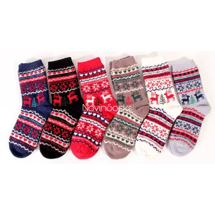 جوراب حوله ای طرح گوزن کریسمس ( جوراب گرم)