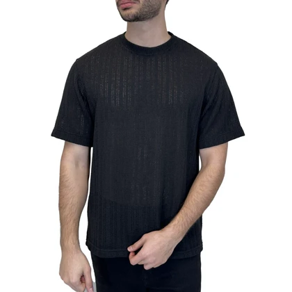 تیشرت یقه گرد حصیری ZARA