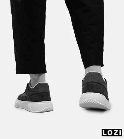 کفش کتانی مردانه طوسی فیلی PULL & BEAR