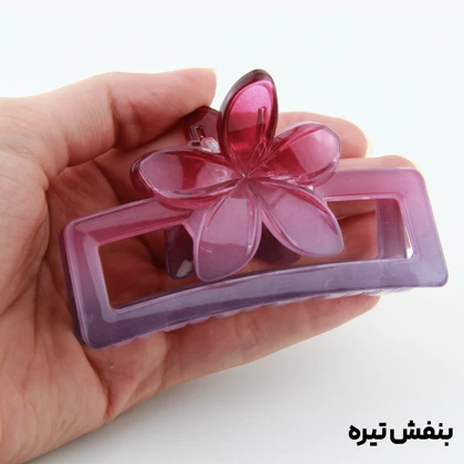 کلیپس دخترانه مدل گل دو رنگ