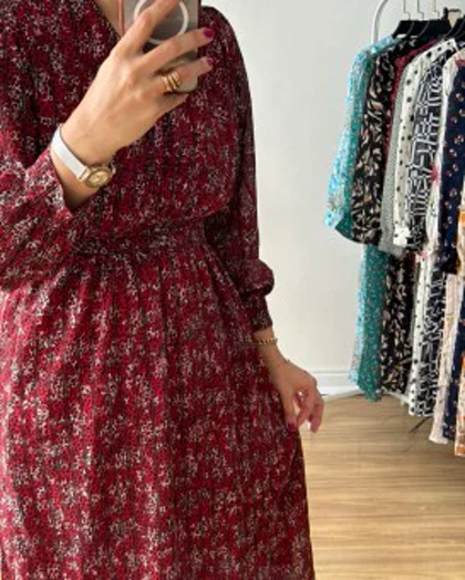 پیراهن حریر سرمه سری 19