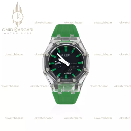 ساعت مچی کاسیو جی-شاک بند سبز Casio G-SHOCK GA-2100