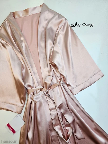 لباس خواب ساتن زنانه روبدوشامبر اما EMA