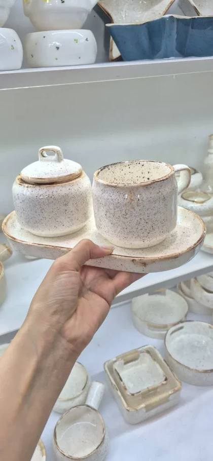 چای خوری تک نفره سرامیک روستیک
