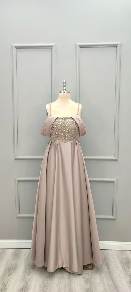 پیراهن بلند ساتن رویا 784