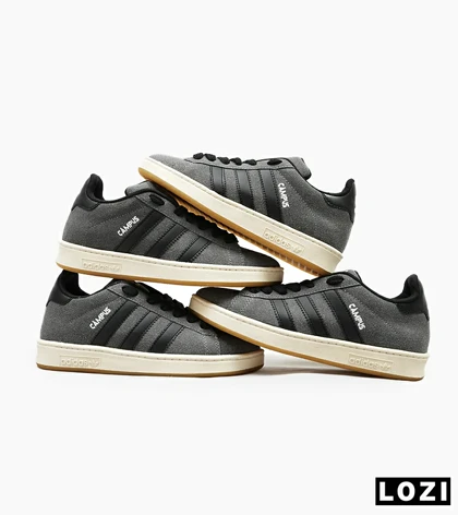 کفش کتانی مردانه طوسی مشکی ADIDAS Campus