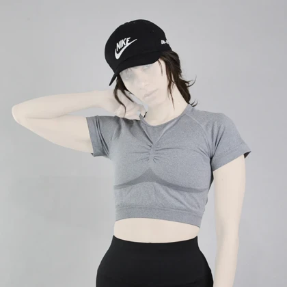 نیم‌تنه ورزشی زنانه جیم شارک مدل 9258 طوسی تیره