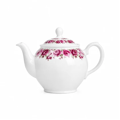 قوری چینی طرح گلبرگ سایز 8