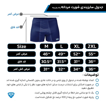شورت پادار پنبه کش لیفه ای (پک 2 عددی) سورمه ای