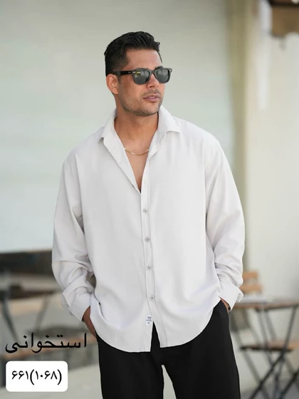 پیراهن مردانه تنسل کجراه mc1068