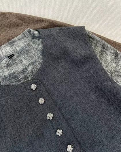 ست سه تیکه بلوز+جلیقه+دامن کد 5530