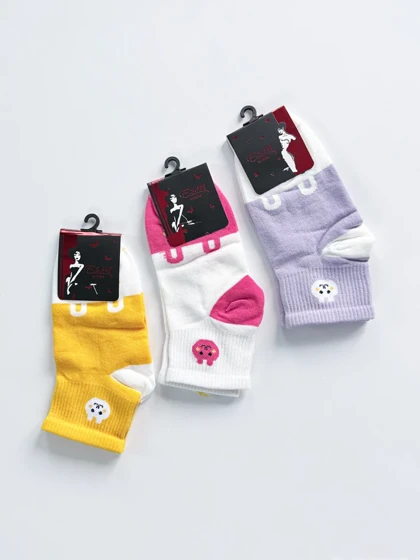 جوراب مچی نخ پنبه طرح خرگوش رنگی