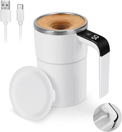 ماگ همزن دار هوشمند با نمایشگر دما auto magnetic stirring cup