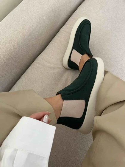 نیم بوت جین بغل دو کش