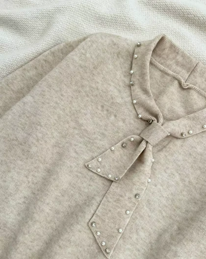 پیراهن بافت گرماژ بالا کراواتی کد 5513