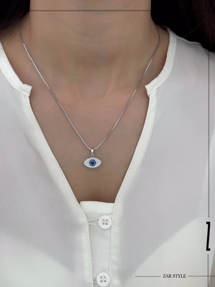 گردنبند چشم نظر نگین‌دار