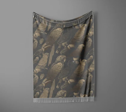 شال مبل ریش دار sofa shawl 34
