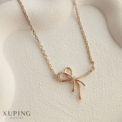 گردنبند پاپیونی نگین‌دار ژوپینگ، ظرافت در اوج درخشش Xuping