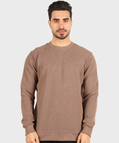 تیشرت آستین بلند مردانه بافت ریز 4416