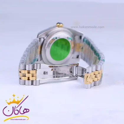 ساعت رولکس مردانه فلزی دیت جاست نقره ای طلایی 4043/41